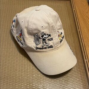 Disney Beige Cap with Embroidered Characters